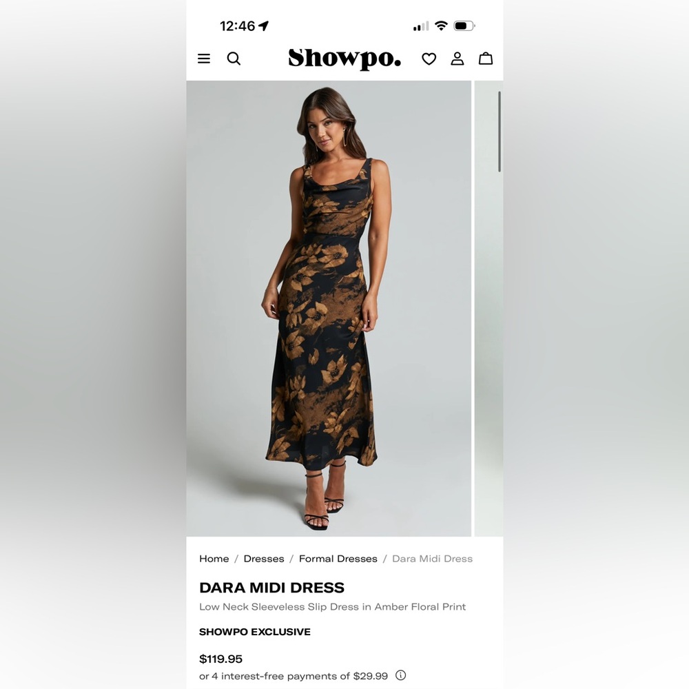 Showpo Amber Floral Midi Dress